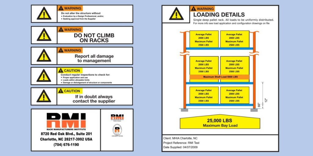 Use Rack Load Capacity Plaques And LARC Drawings For A Safer Operation